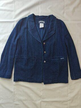 Blue Willi's Vintage Heavyweight Indigo Cotton Notched Collar Jacket